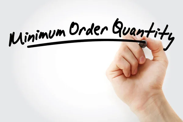 Moq Quantità Ordine Minimo Acronimo Background Del Concetto Business — Foto Stock
