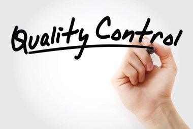 QC - Quality Control acronym, business concept background clipart