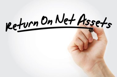 RONA - İşaretleyici, iş konsepti geçmişi ile İnternet Varlıklarına Dönüş kısaltması