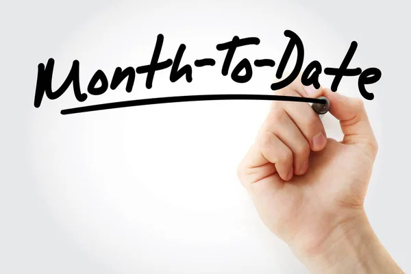 Mtd Miesiąc Daty Akronimu Tło Koncepcji Biznesowej — Zdjęcie stockowe