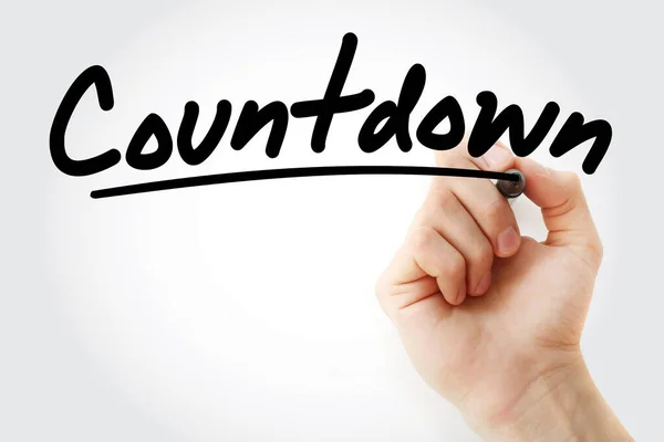 Hand Writing Countdown Marker Concept Background — Stock Photo, Image