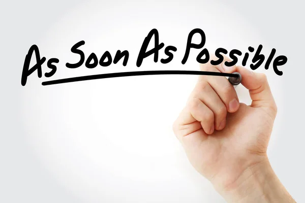 Asap Soon Possible Acronym Business Concept Background — Stock Photo, Image