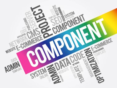 Bileşen kelime bulutu, teknoloji iş konsepti geçmişi