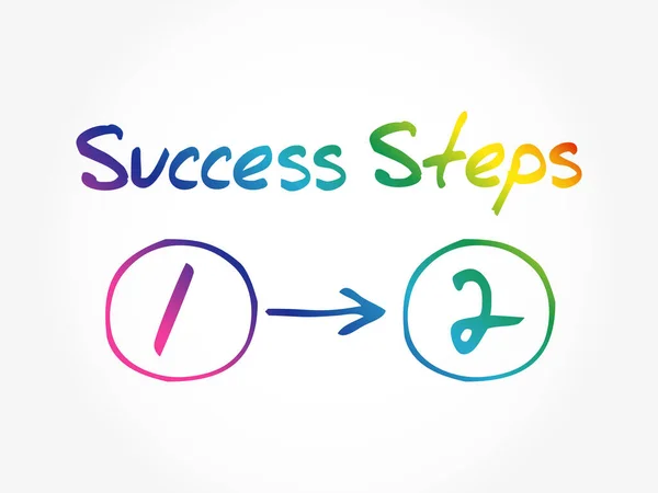 Success Steps Business Concept Chart Diagram Presentation Background — Stock Vector