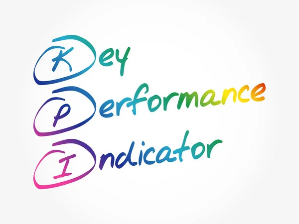 Kpi Indicador Desempenho Chave Conceito Negócio Sigla —  Vetores de Stock