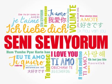 Seni seviyorum (Türkçe seni seviyorum) dünyanın farklı dillerinde