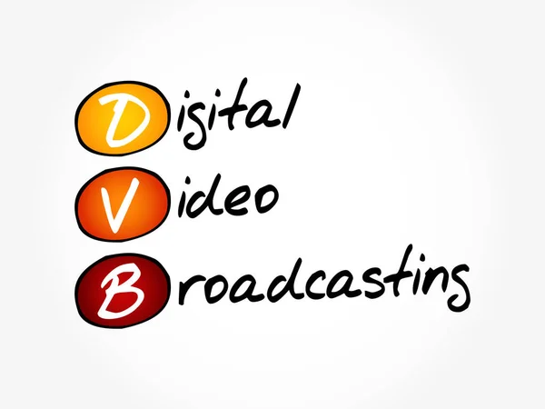 Dvb Acrónimo Digital Video Broadcasting Technology Concept Background — Vector de stock