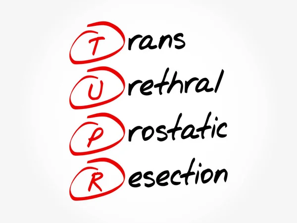 Tupr Trans Urethral Prostatic Resectionの頭字語 医学的概念の背景 — ストックベクタ