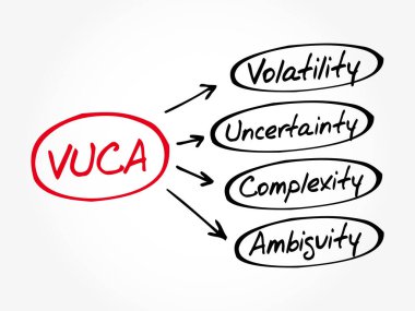 VUCA - Değişkenlik, Belirsizlik, Karmaşıklık, Belirsizlik kısaltması, iş konsepti geçmişi