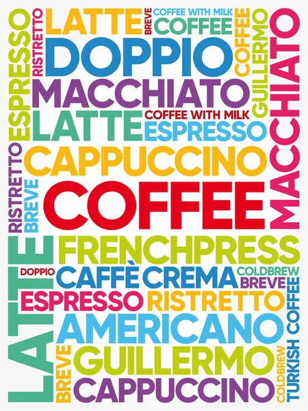 咖啡饮料清单 海报背景 — 图库矢量图片