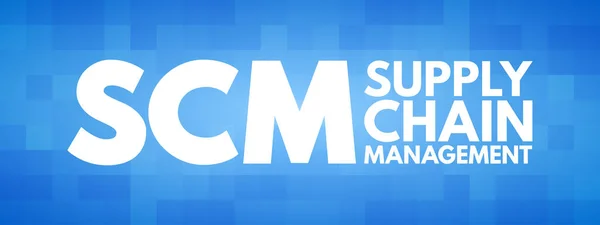 Scm Supply Chain Management Sigla Fundo Conceito Negócio — Vetor de Stock