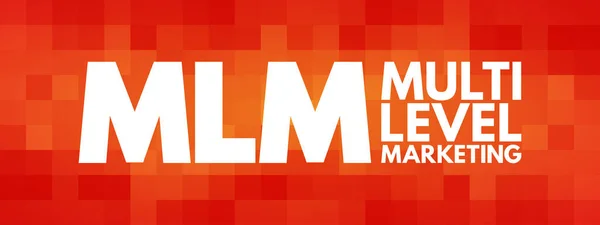 Mlm Multi Level Marketing Acronyme Business Concept Background — Image vectorielle