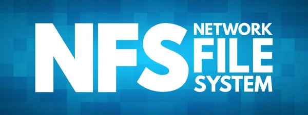 Nfs Сокращение Network File System Предыстория Концепции Технологии — стоковый вектор