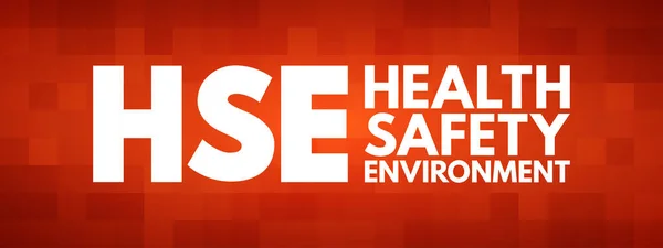 Hse Acrónimo Inglés Health Safety Environment Concept Background — Vector de stock
