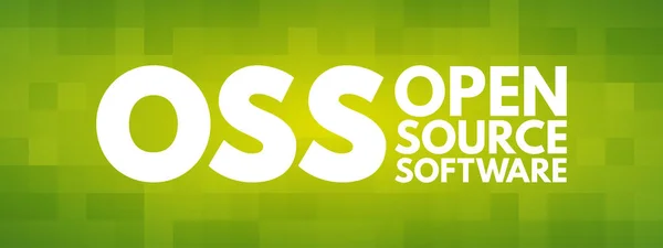 OSS - Open source software acronym, technology concept background