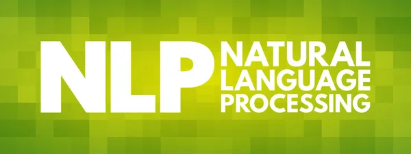 Nlp Akronim Proses Bahasa Alami Latar Belakang Konsep - Stok Vektor