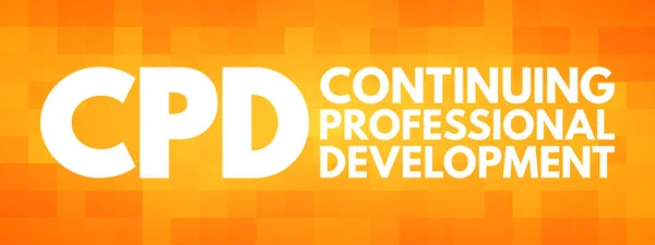 Cpd 持续专业发展缩写 业务概念背景 — 图库矢量图片