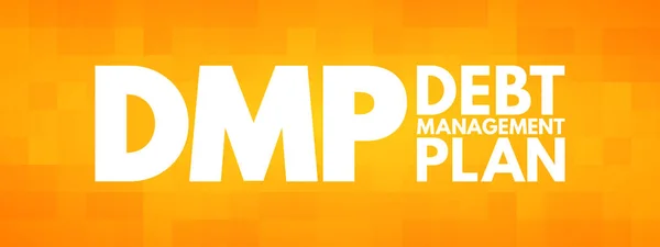Dmp Debt Management Plan Acronym Business Concept Background — Stock Vector