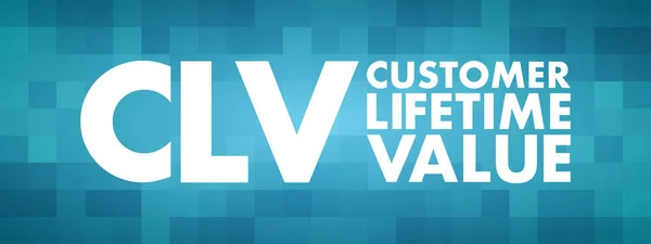Clv Customer Lifetime Value Acronym Business Concept Background — Stock Vector