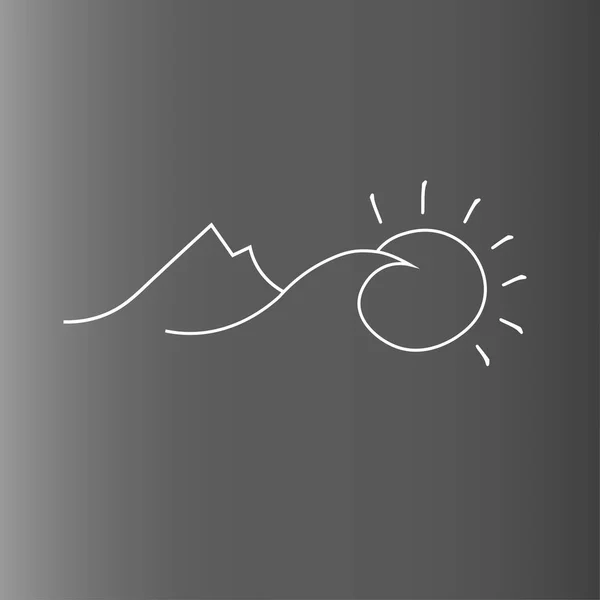 Gün batımında dağlarla kaplı cansız bir manzara. Minimalizm simgesi.