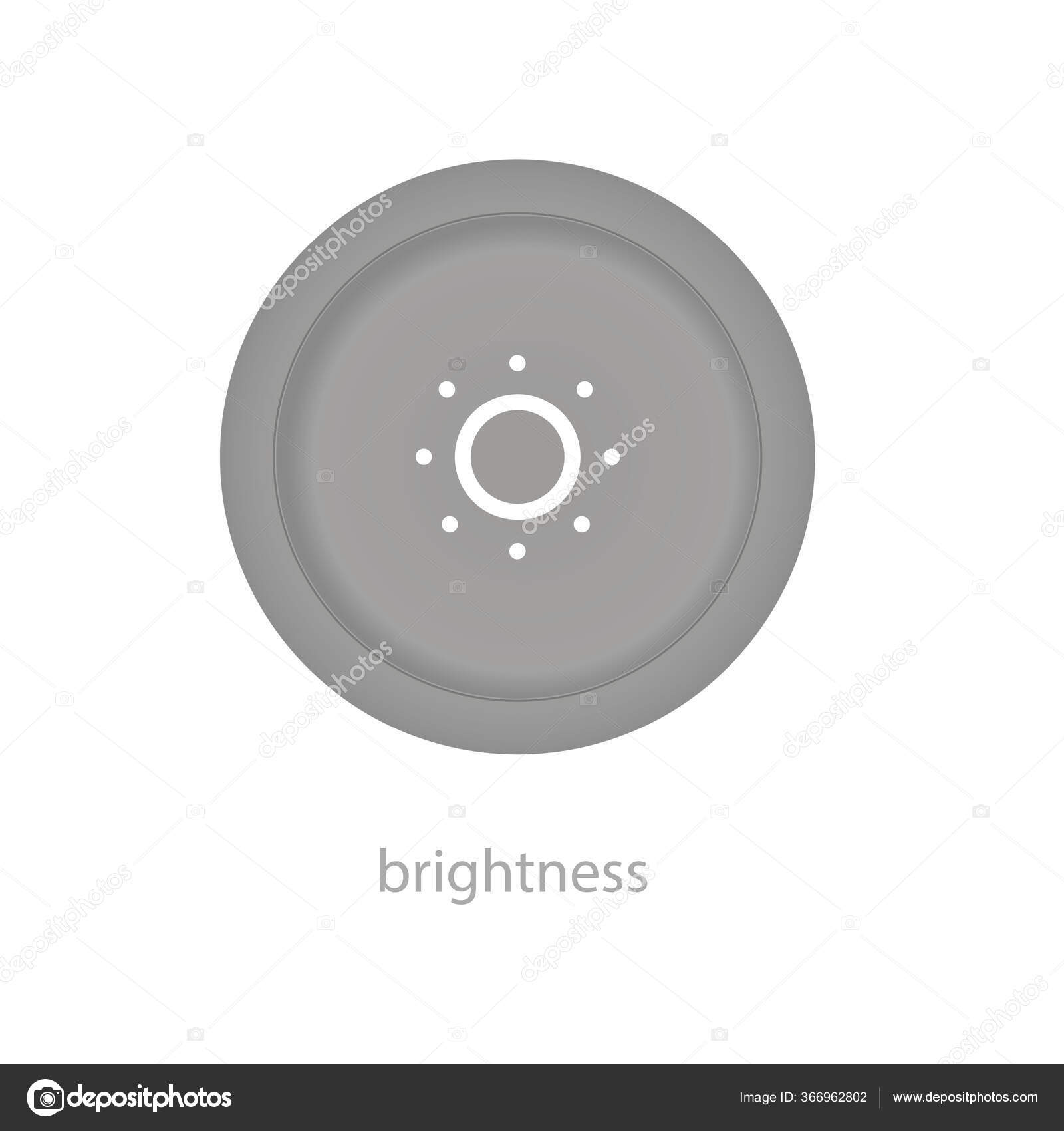Brightness Icon, Intensity Setting Vector Art Illustration. — Stock ...