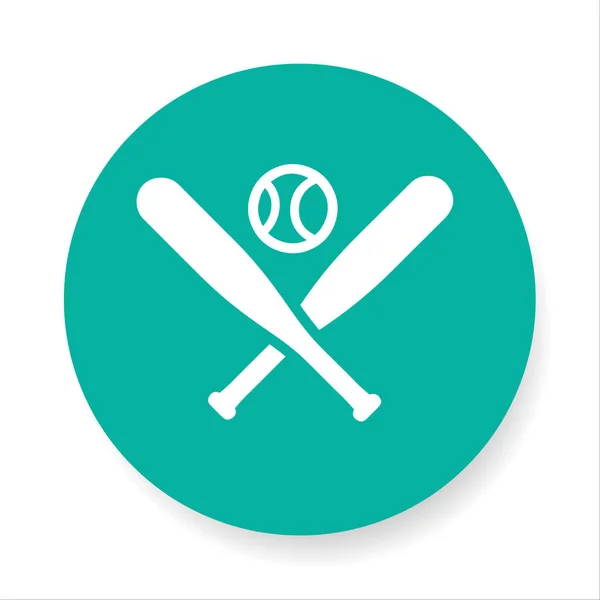 Baseball Bats Ball Vector Icon — Stock Vector
