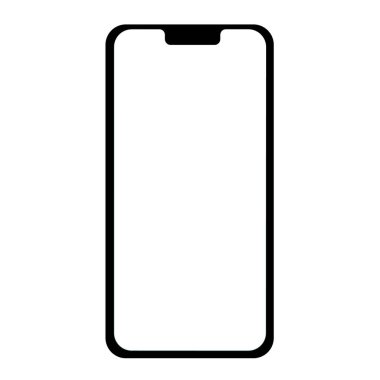 Şeffaf arkaplan ikon vektörü EPS ile telefon çerçevesi