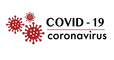 COVID-19 adlı Coronavirus hastalığı, tehlikeli virüs taşıyıcı illüstrasyonu.