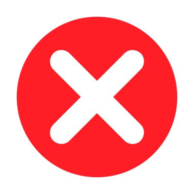 Çapraz iz simgeleri, düz yuvarlak düğmeler. Vektör