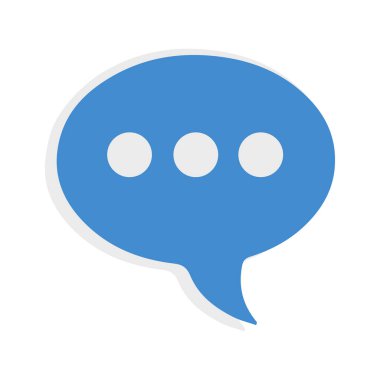 Sohbet Simgesi düz sembol vektörü. Web sitesi Bilgisayar ve mobil vektörü sembolü.