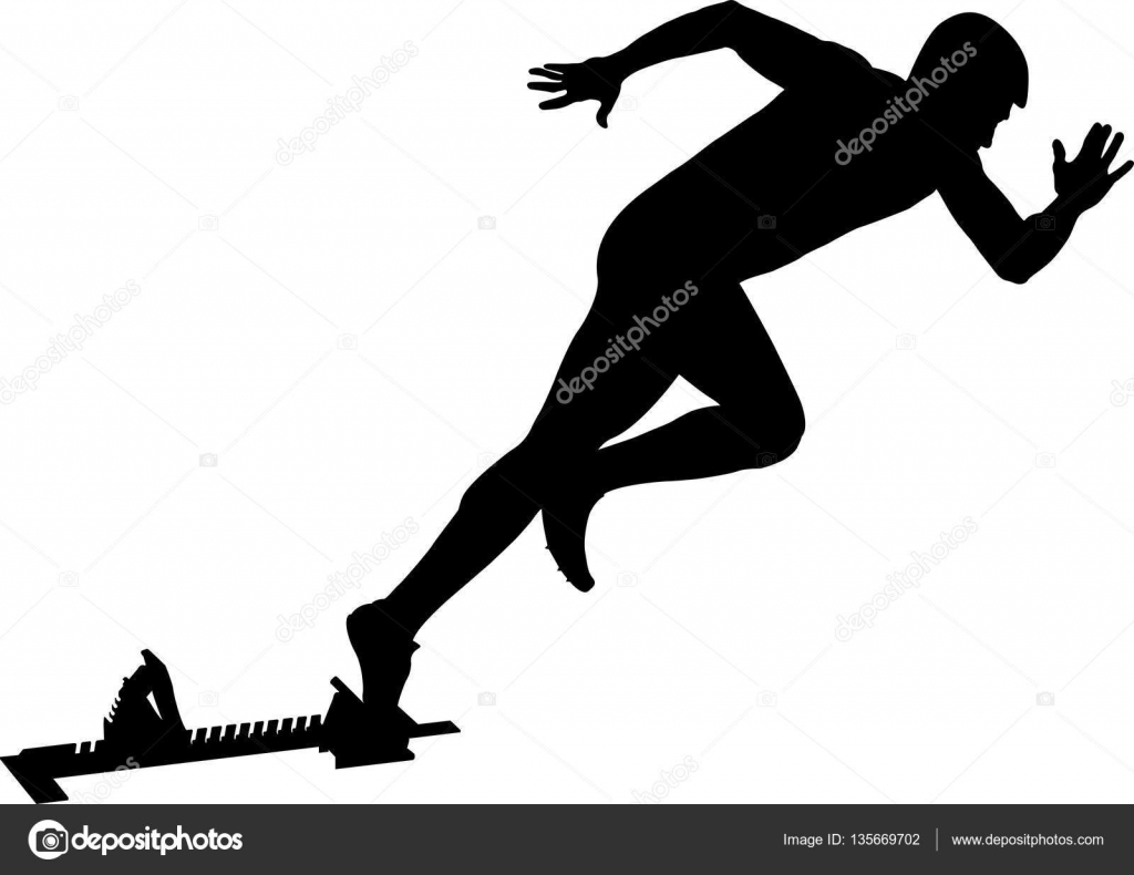 Athlete Runner Start To Sprint — Stock Vector © Sportpoint 135669702