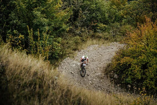 cyclist on sport bike rides