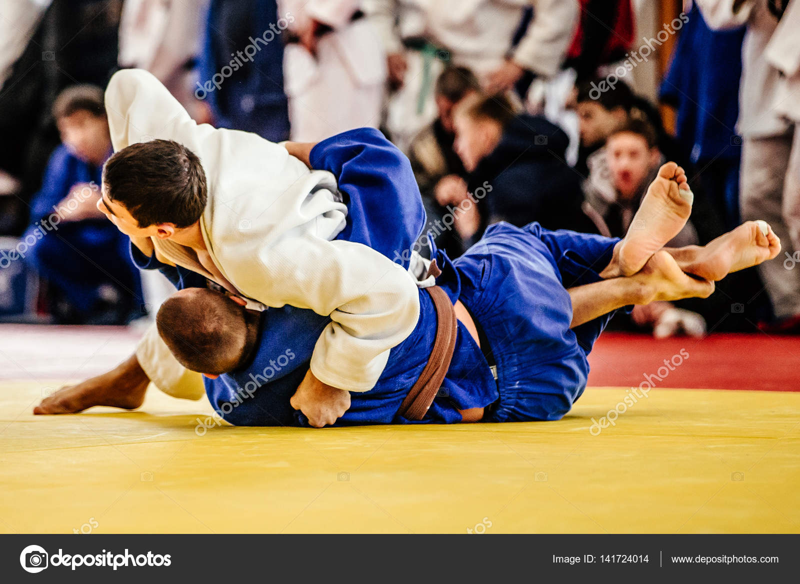 Wrestlers Judoka On Tatami Stock Photo Image By C Sportpoint