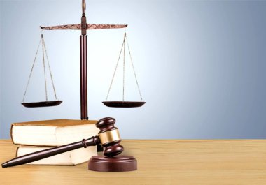 Justice Scales and books clipart