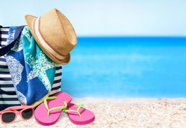 Yaz plaj renkli çanta