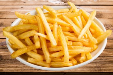iştah açıcı kızarmış patates yığını