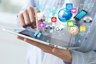 Dijital tablet tutan adam