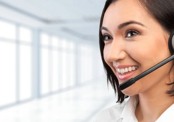 Operador de call center mulher — Fotografia de Stock