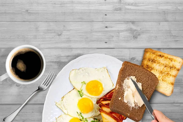 Desayuno de huevos revueltos —  Fotos de Stock
