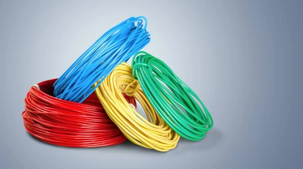 Kabel komputer berwarna terisolasi — Stok Foto