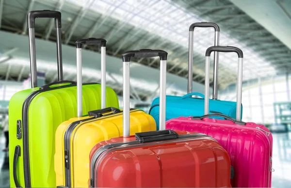 Borse bagagli su sfondo — Foto Stock