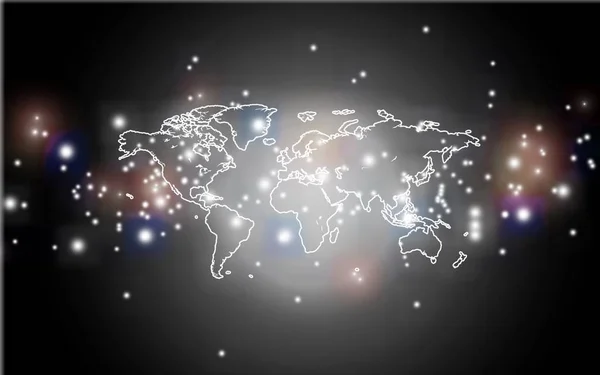 Digital glowing world map — Stock Photo, Image