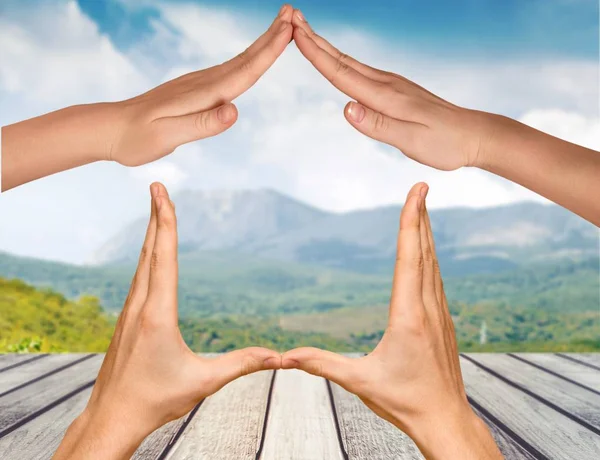 House made of  hands — Stock Photo, Image