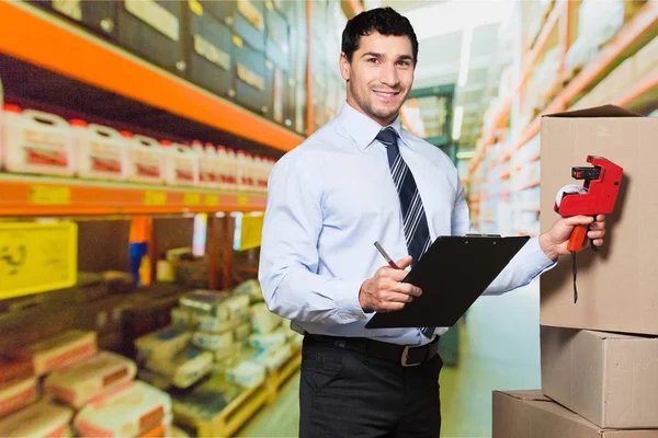 Porträt eines glücklichen Geschäftsmannes — Stockfoto