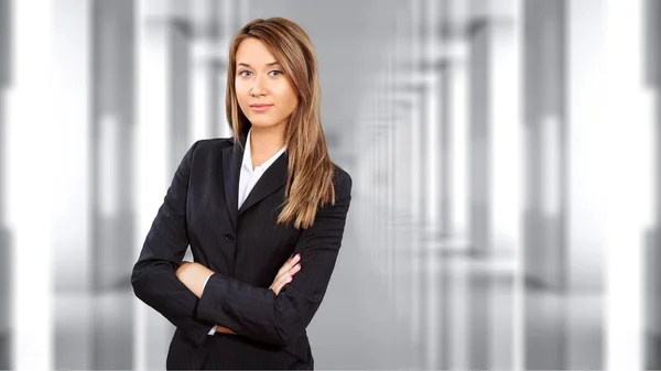 Retrato de uma jovem empresária — Fotografia de Stock