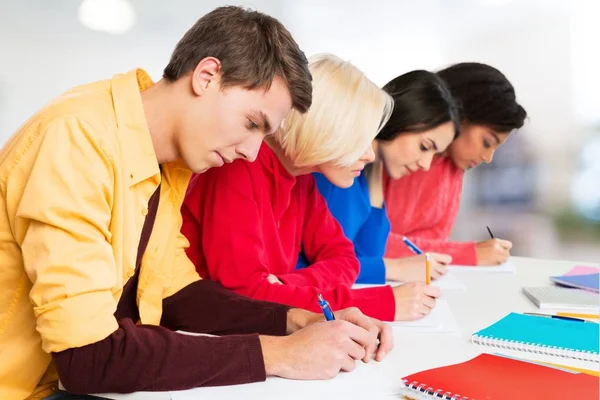 Giovani studenti che studiano materie — Foto Stock