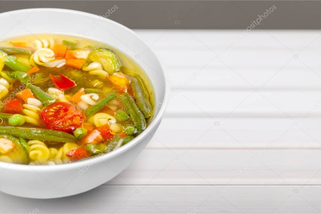 Vegetable soup isolated