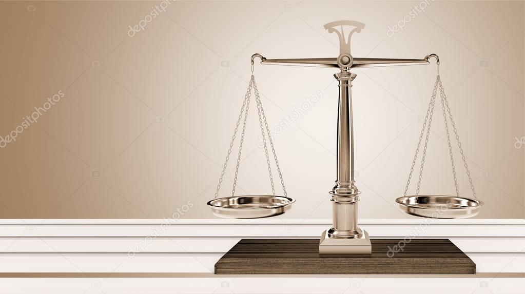 Law scales on table