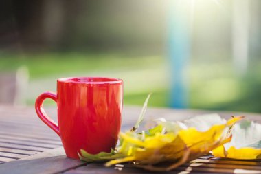 yaprakları ve içkiyle Kupası