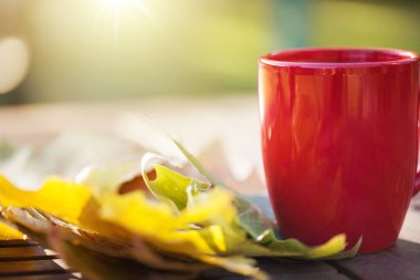 yaprakları ve içkiyle Kupası